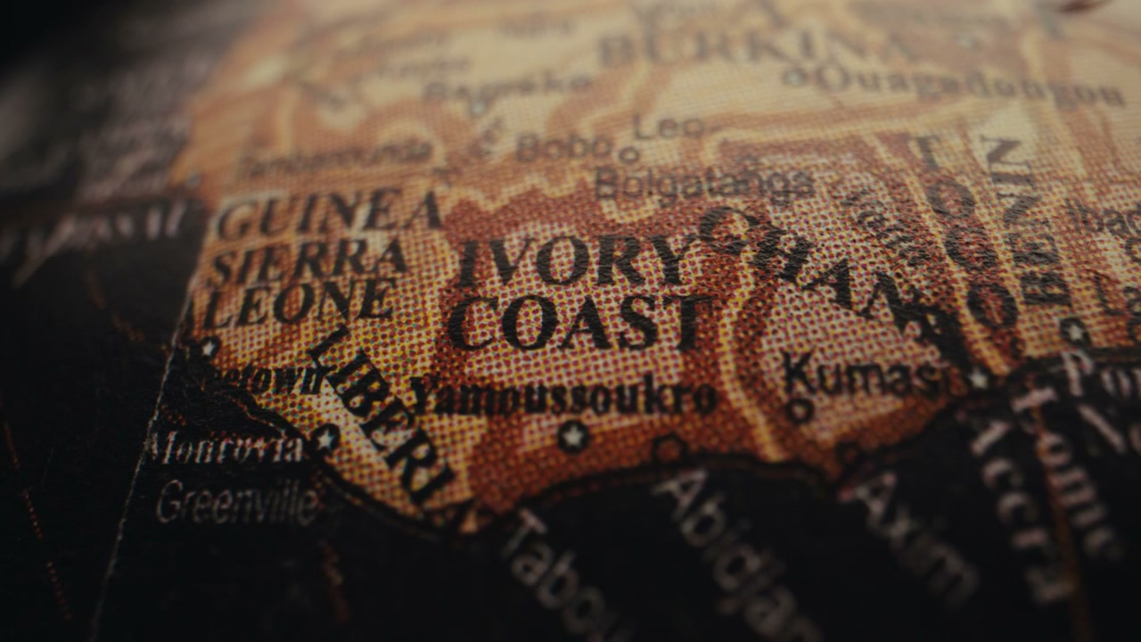 Vintage Globe Map of West Africa