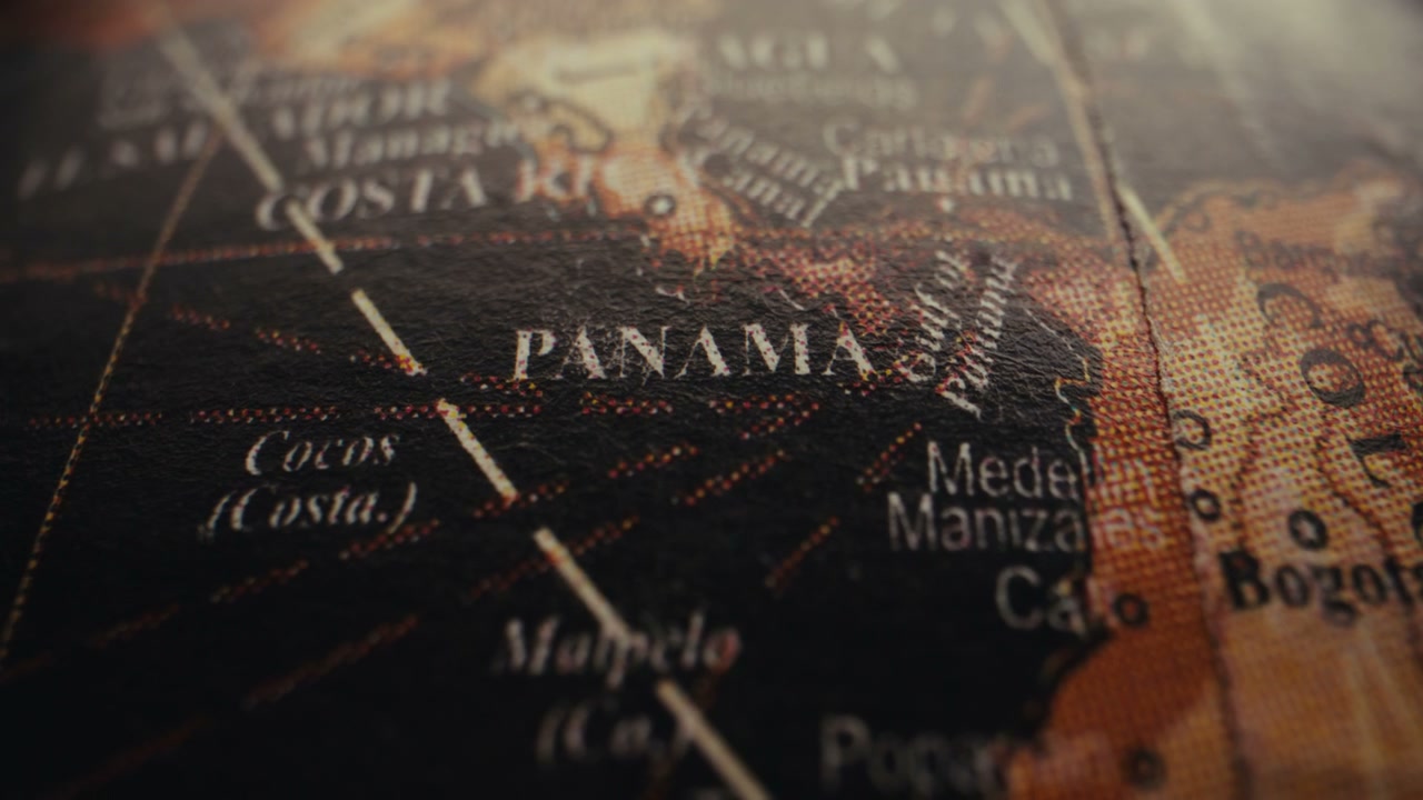 Vintage Globe Map of Panama