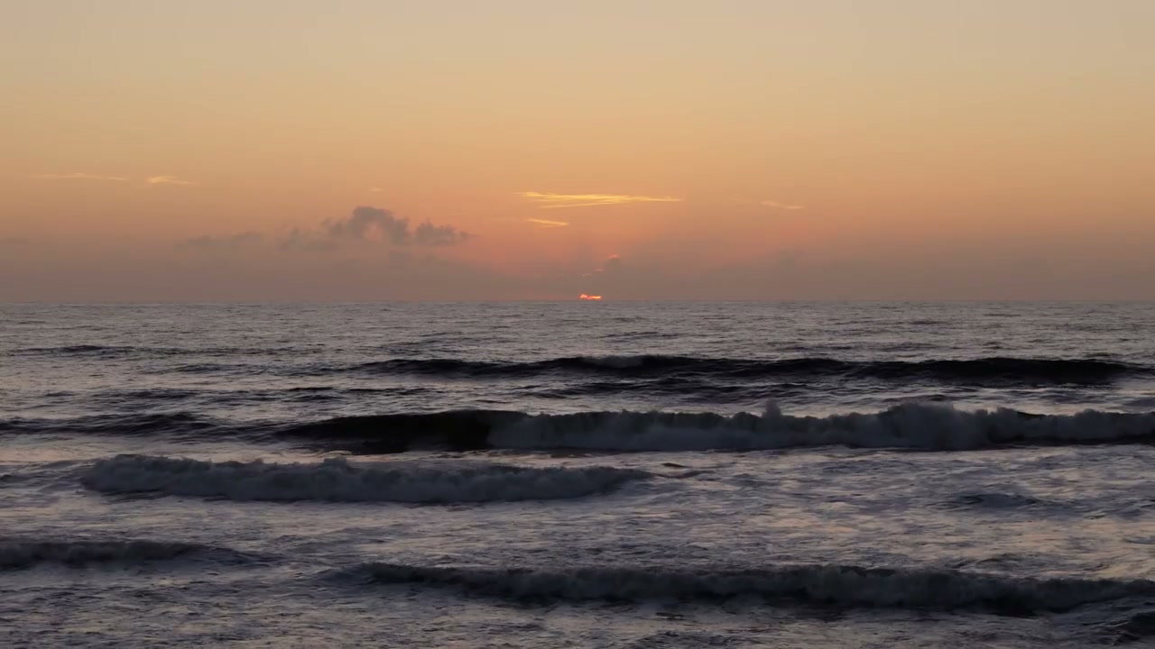 Pacific Coast Ocean Waves At Sunset