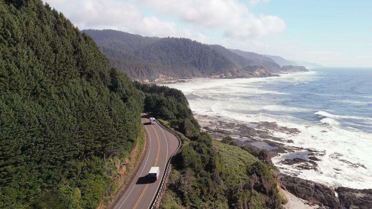 Cars Driving on Scenic Pacific Coast Highway