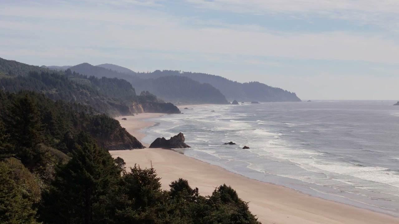 Scenic Pacific Coast Beach View
