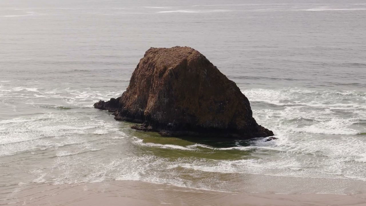 Sea Stack on Pacific Coast Beach