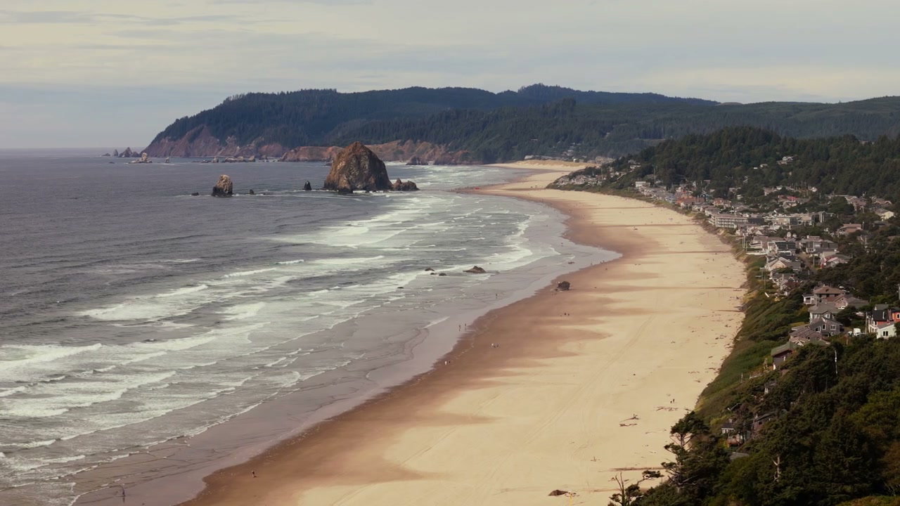 Pacific Coast Beach with Haystack Rock