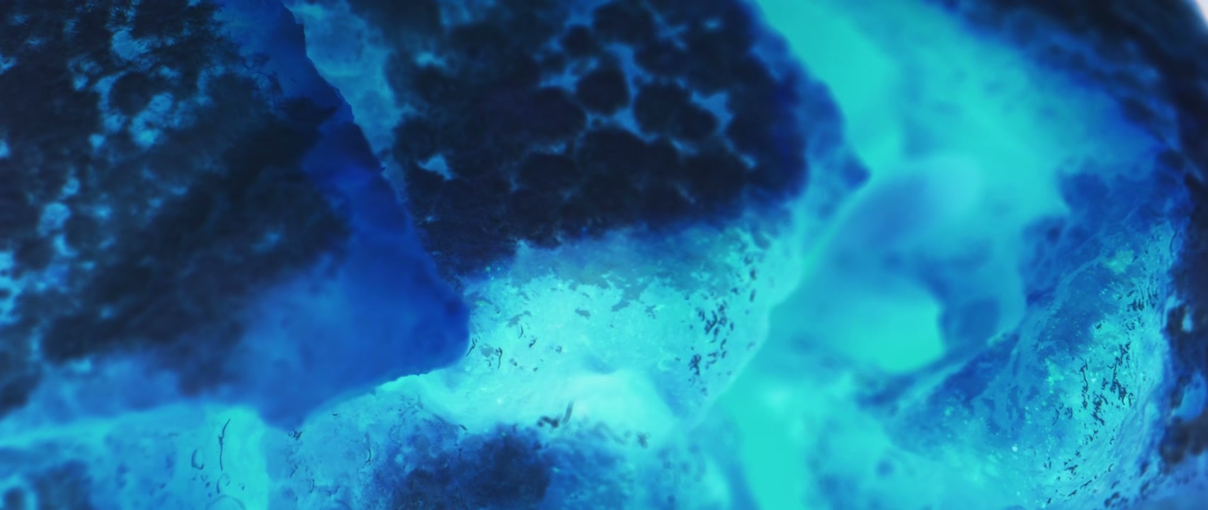 Abstract Blue and Green Glowing Organic Flow