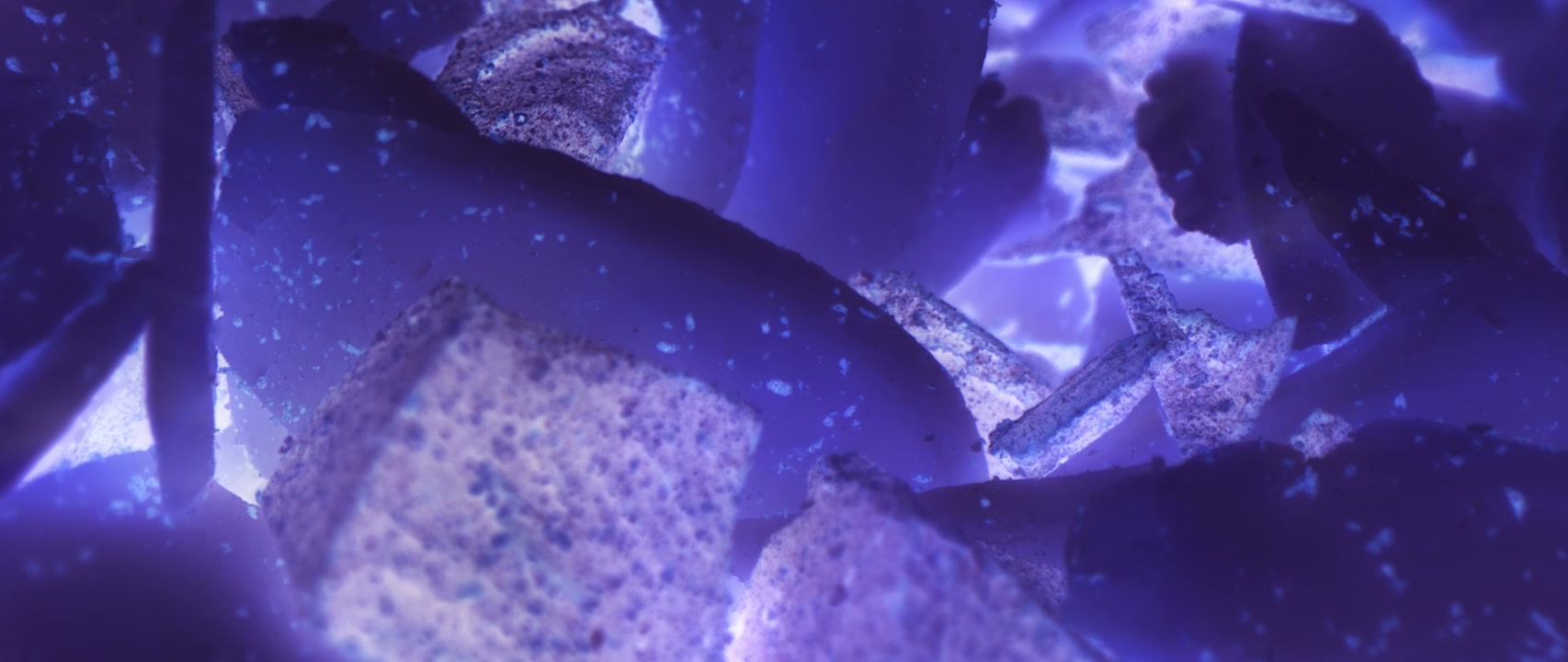 Abstract Glowing Purple Fragments