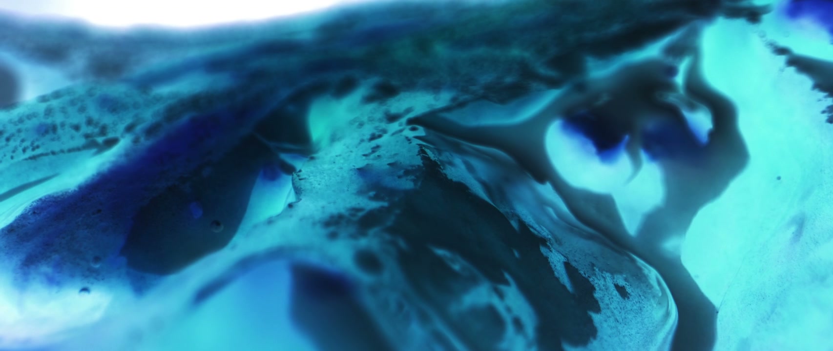 Organic Blue Fluid Motion Close Up