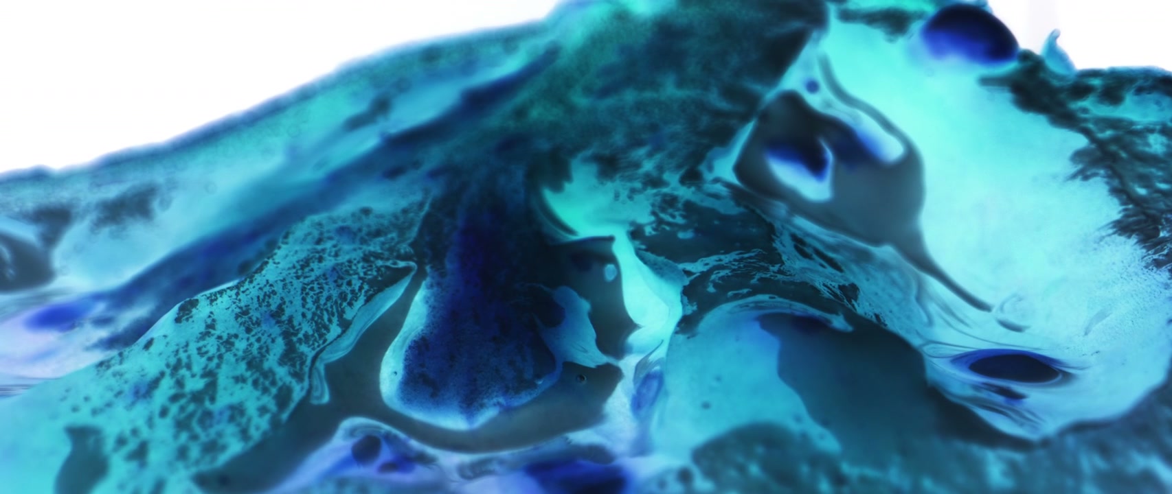 Organic Blue and Teal Liquid Flow Abstract