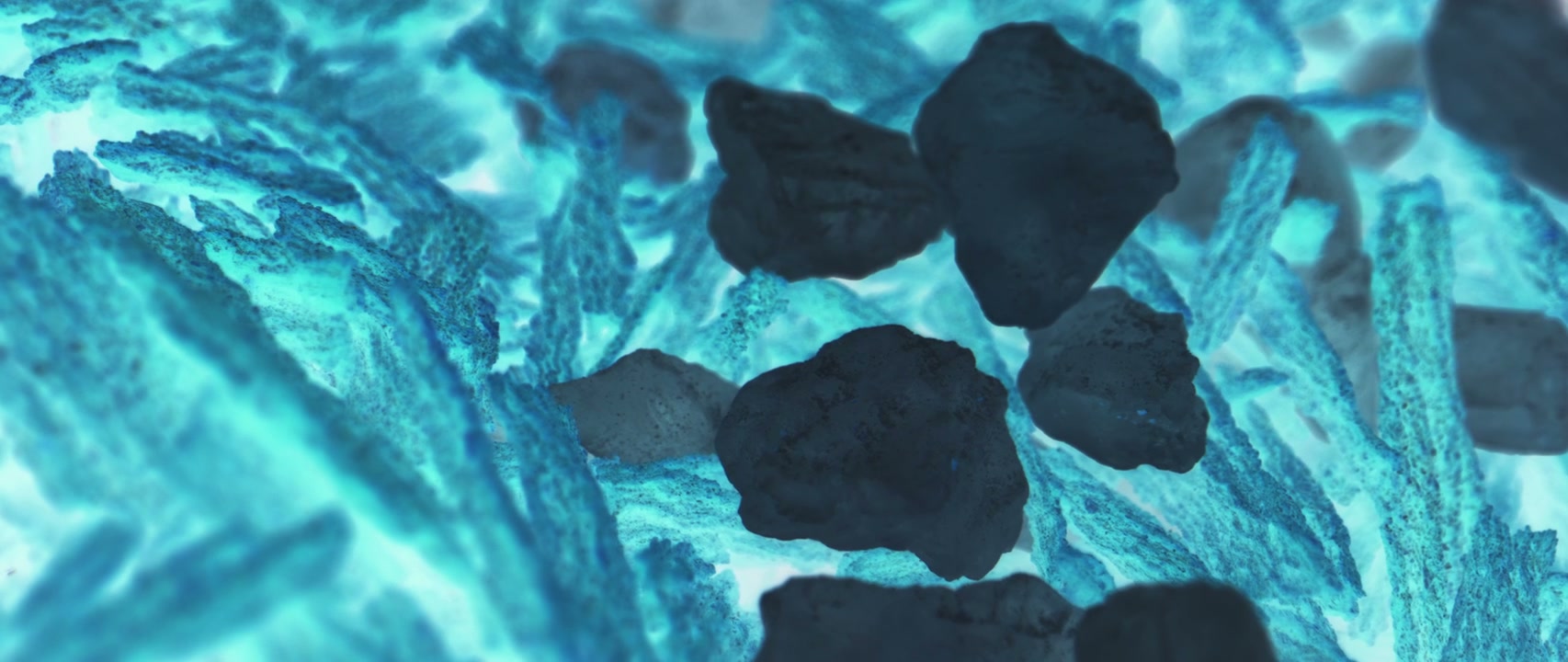 Macro Abstract Glowing Organic Matter