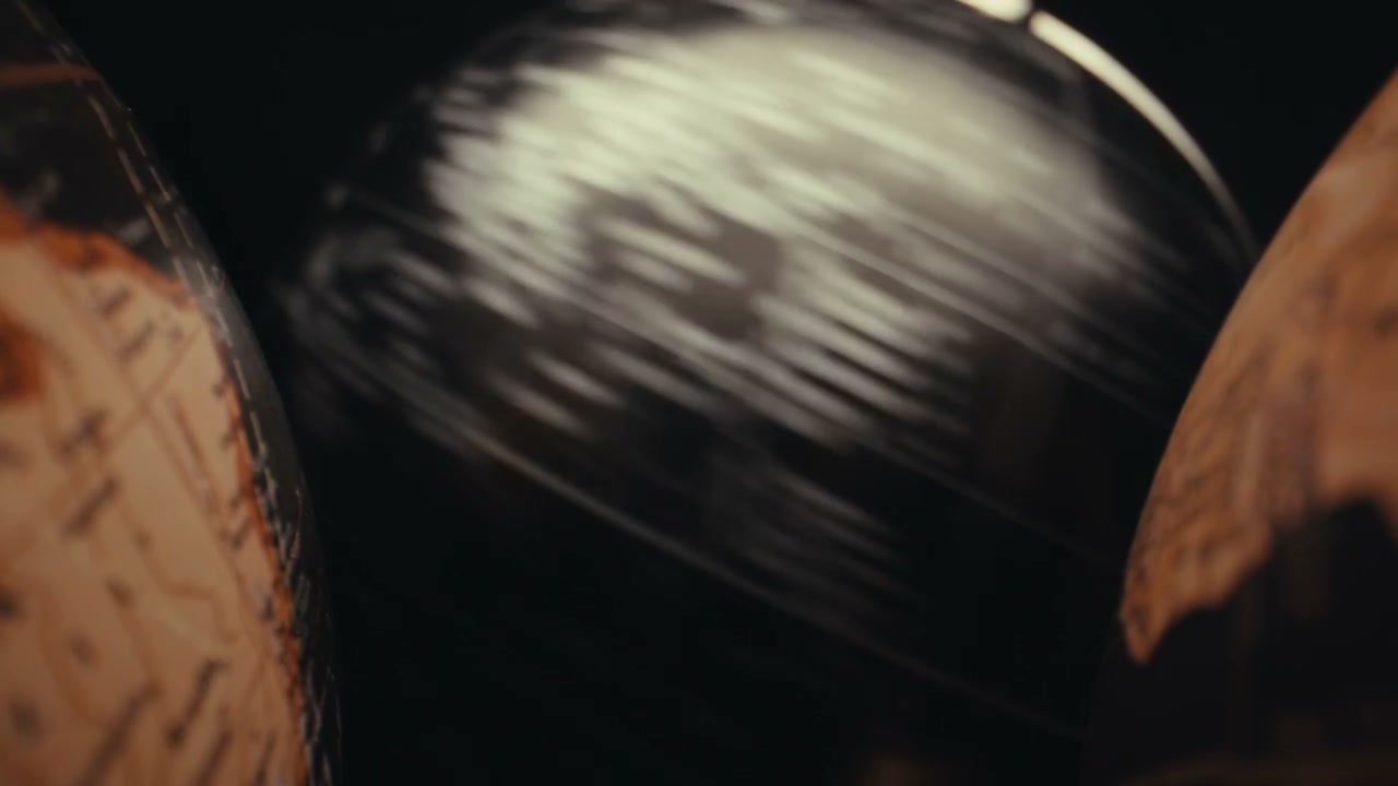 Spinning World Globe Rack Focus