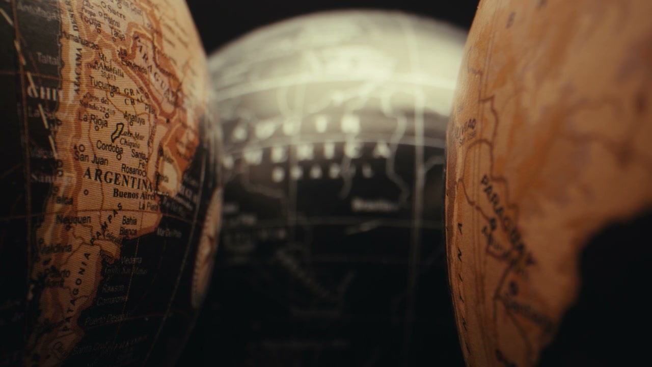 Rotating South American Globes