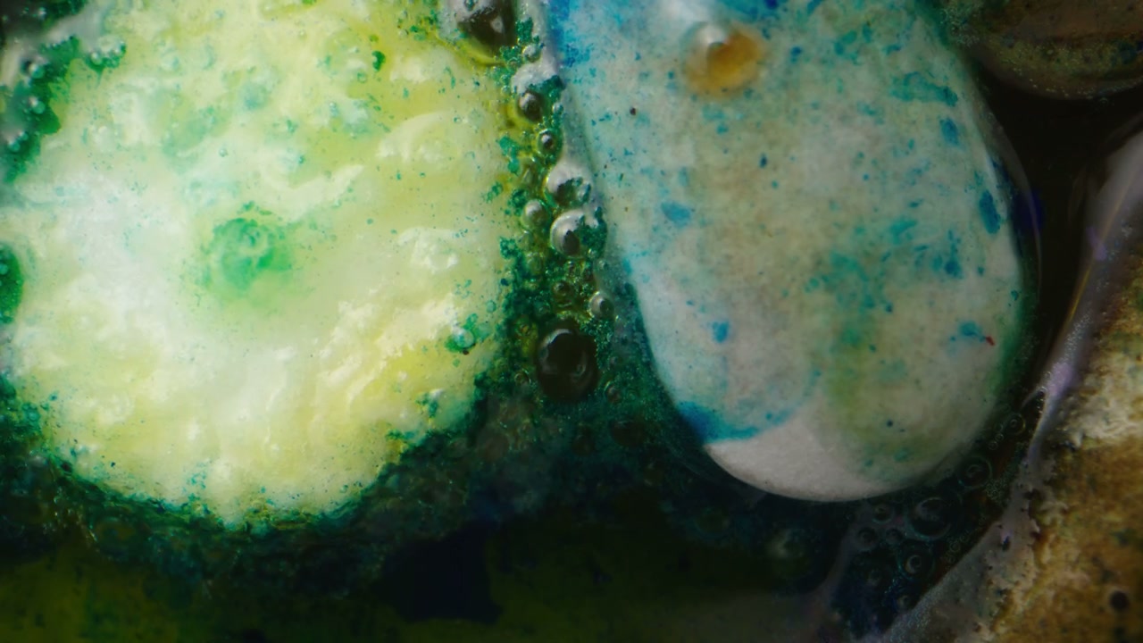 Bubbling Colorful Abstract Liquid