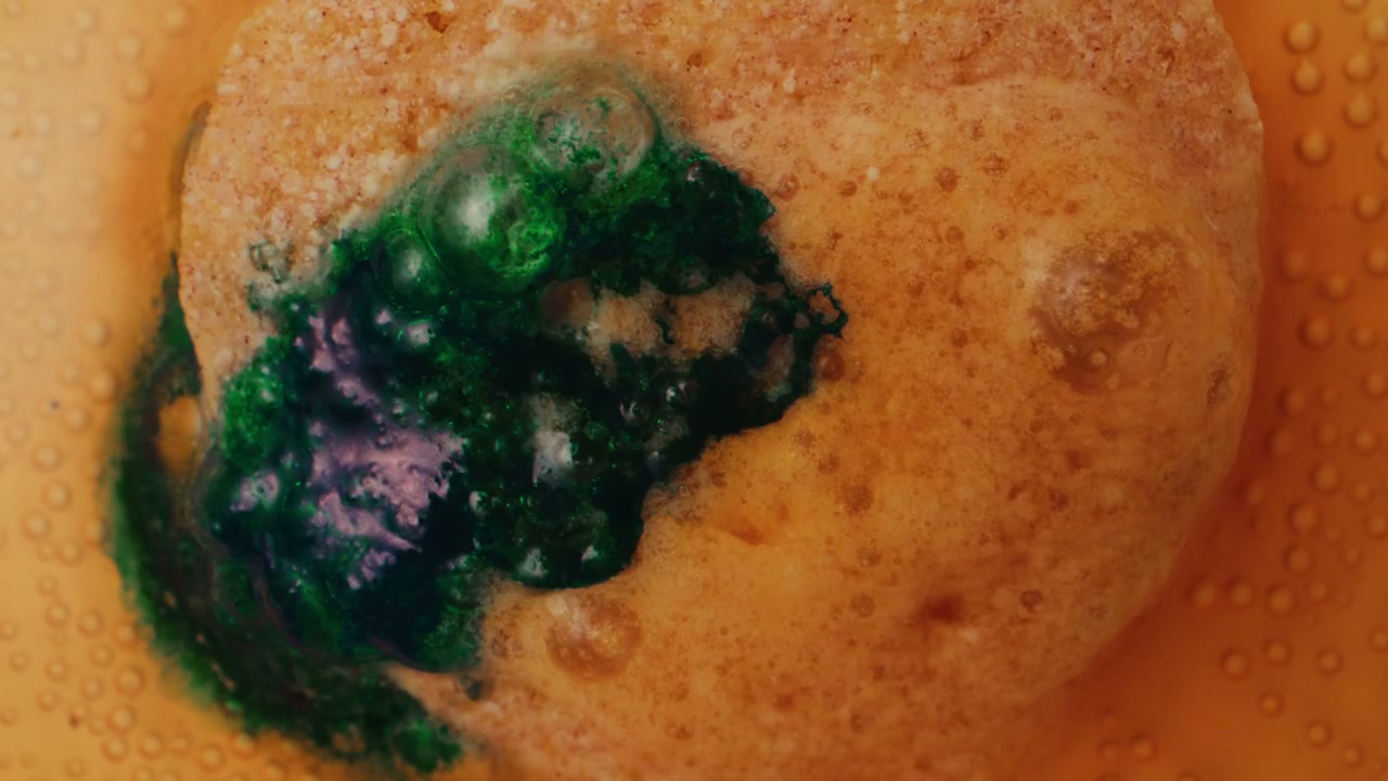 Colorful Effervescent Tablet Reaction