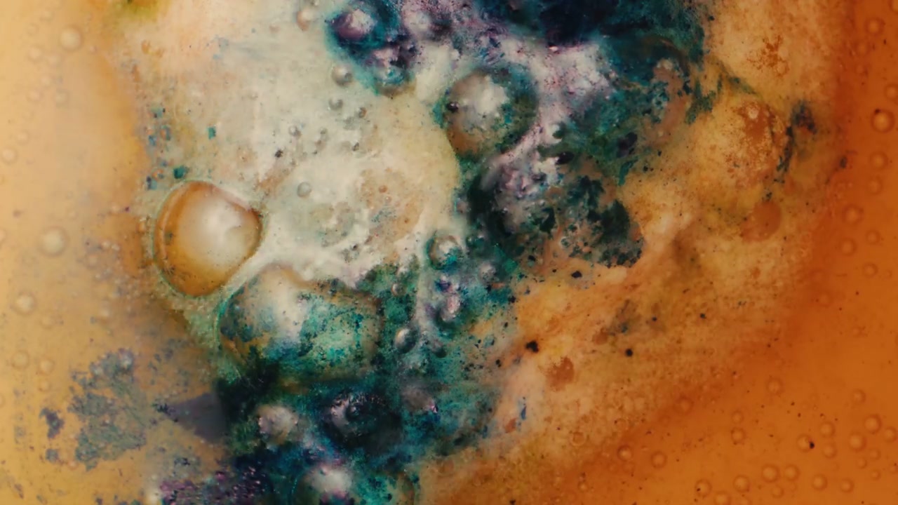 Abstract Colorful Liquid Bubbling