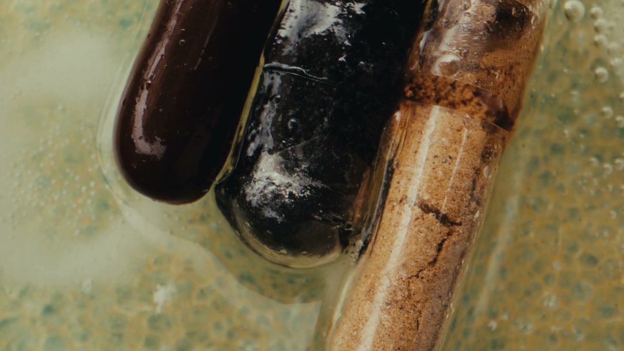 Colorful Pills Dissolving