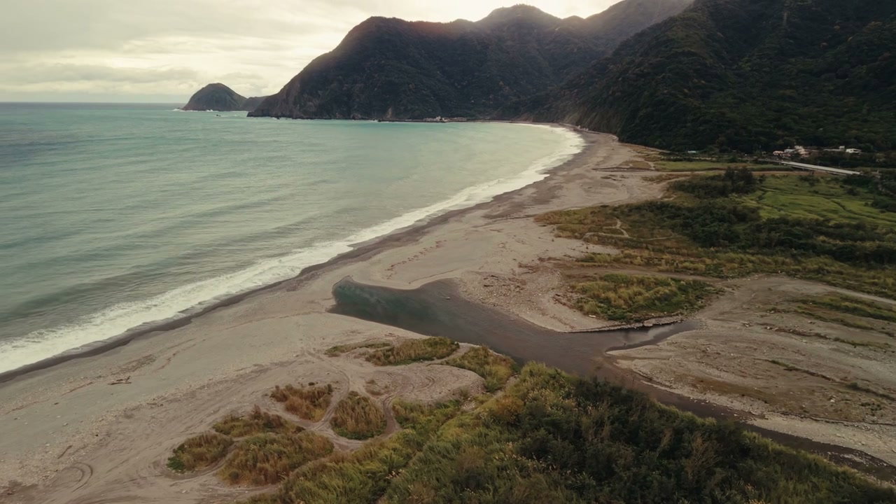 Taiwan Coastline and River Mouth