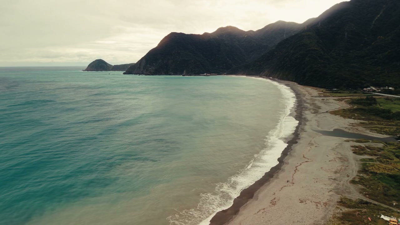 Scenic Taiwan Beach and Mountain Coast