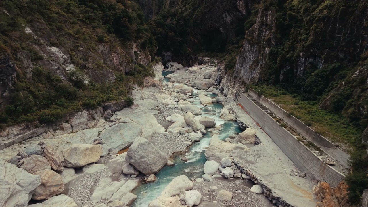 Aerial River in Taroko Gorge, Taiwan