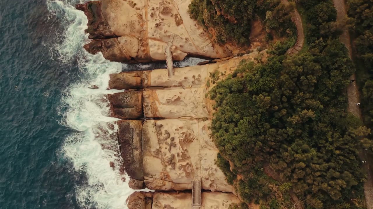 Taiwan Rocky Coastline with Crashing Ocean Waves