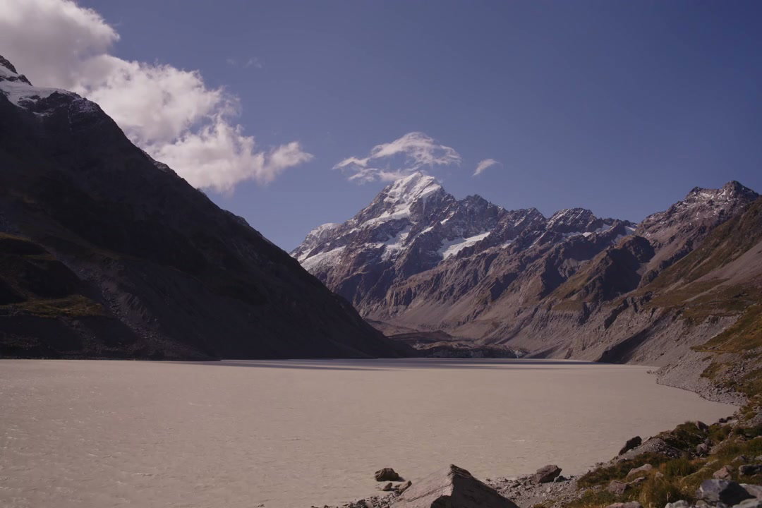 Mount Cook Timelapse Over Glacial Lake