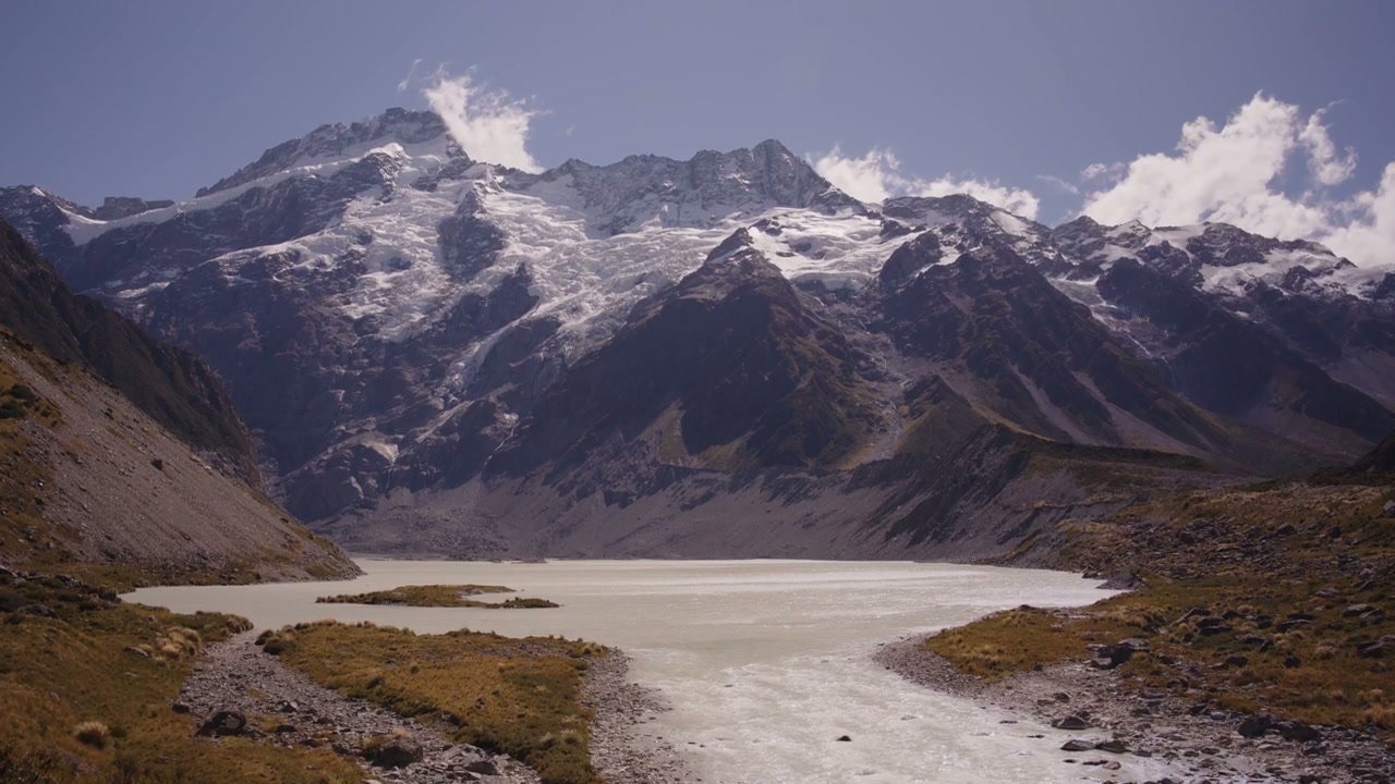 New Zealand Glacial Lake Mountain Timelapse