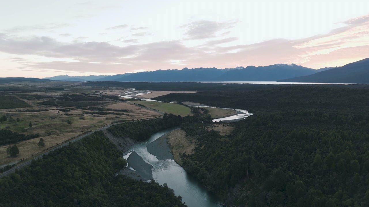 River Valley Landscape at Dawn