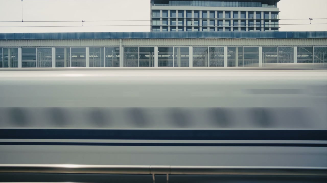 Shinkansen Bullet Train Passing in Japan