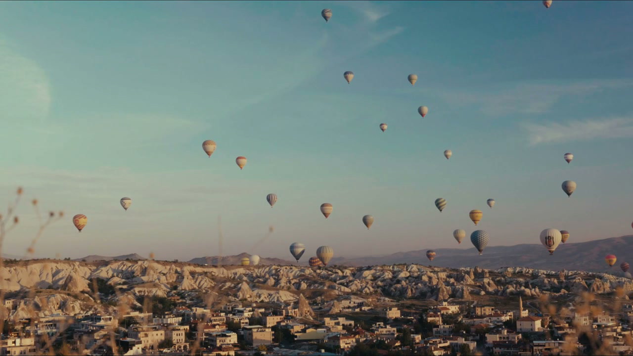 Hot Air Balloons Over Cappadocia at Sunrise