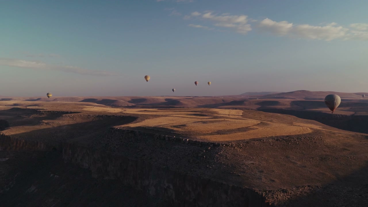 Hot Air Balloons Flying Over Cappadocia