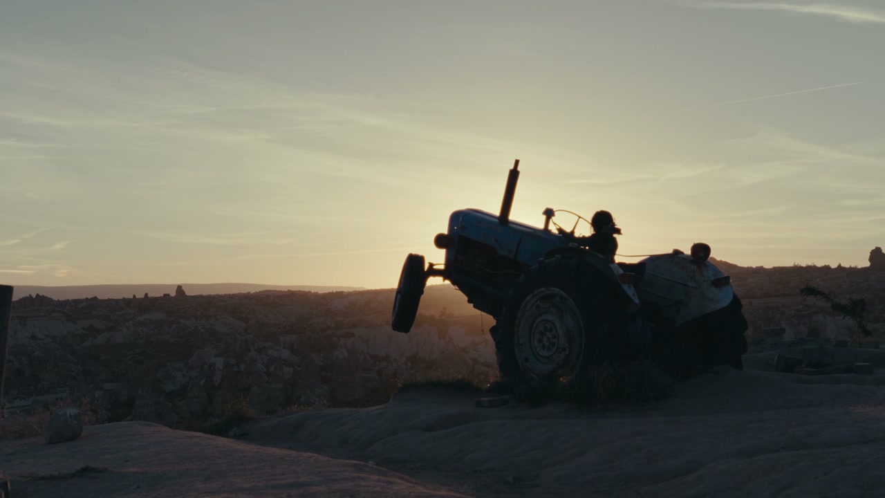 Abandoned Tractor in Cappadocia at Sunset