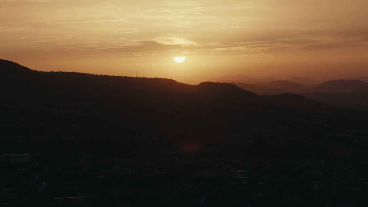 Golden Sunset Over Cappadocia Landscape