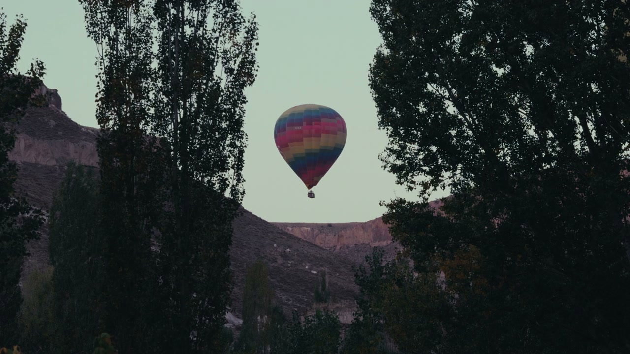 Colorful Hot Air Balloon Flying in Cappadocia