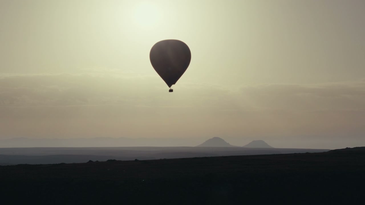 Hot Air Balloon At Sunrise Over Cappadocia
