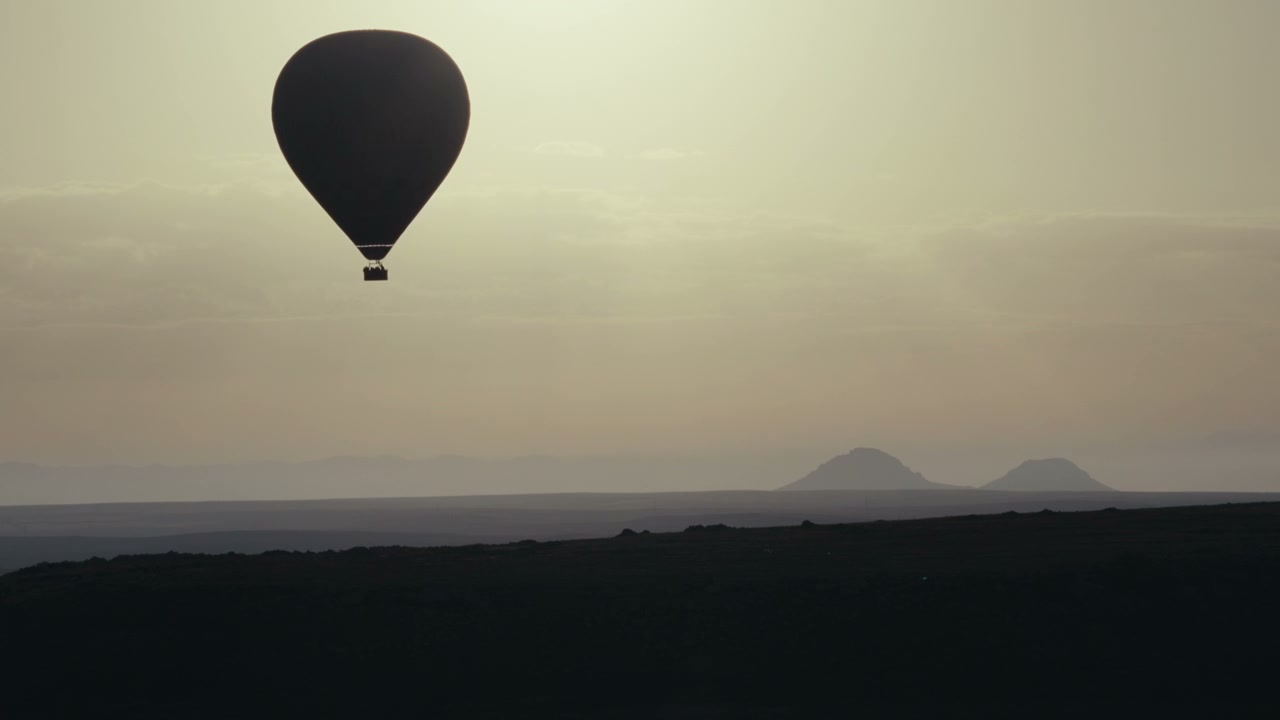 Hot Air Balloon Floating Over Cappadocia