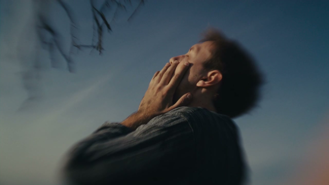 Heartbroken Man Crying Outdoors