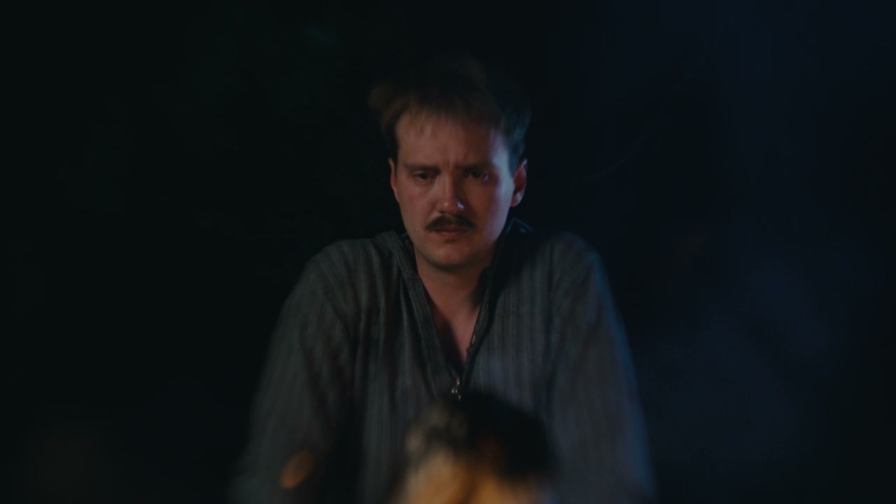 Heartbroken Man Watching Fire