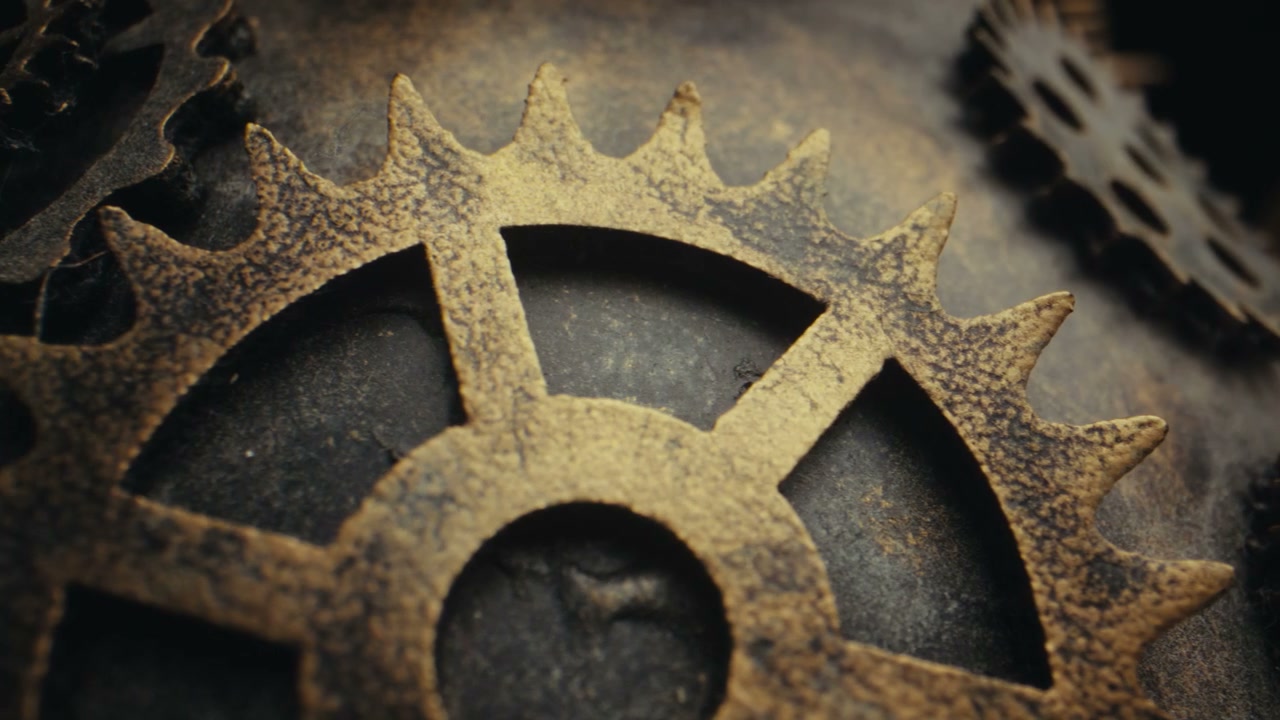 Steampunk Metal Gears Close Up