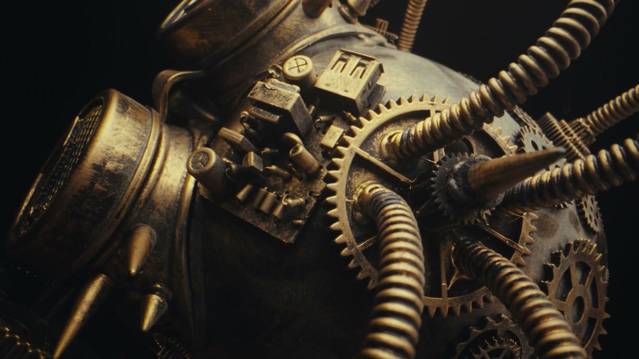Golden Steampunk Mechanical Design