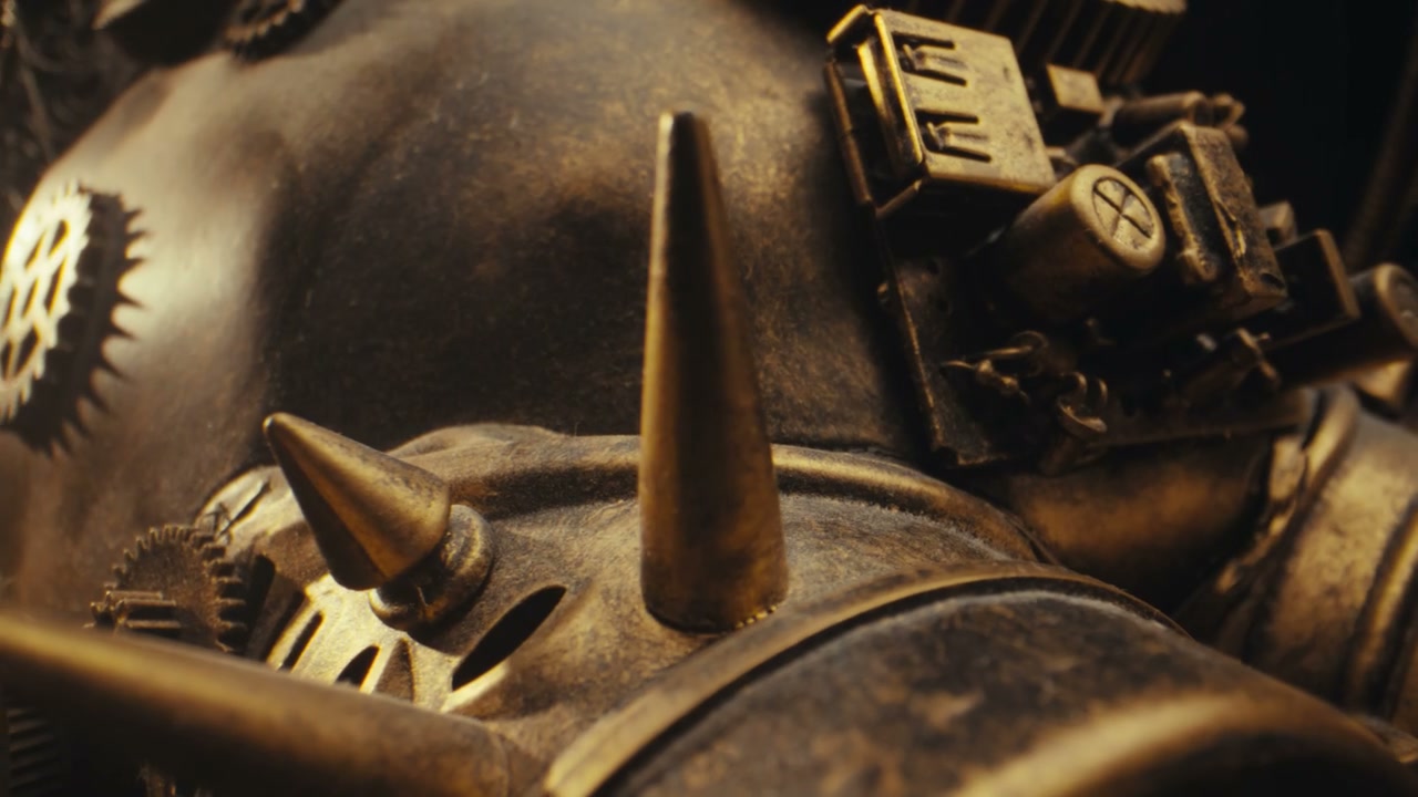 Steampunk Golden Machinery Details