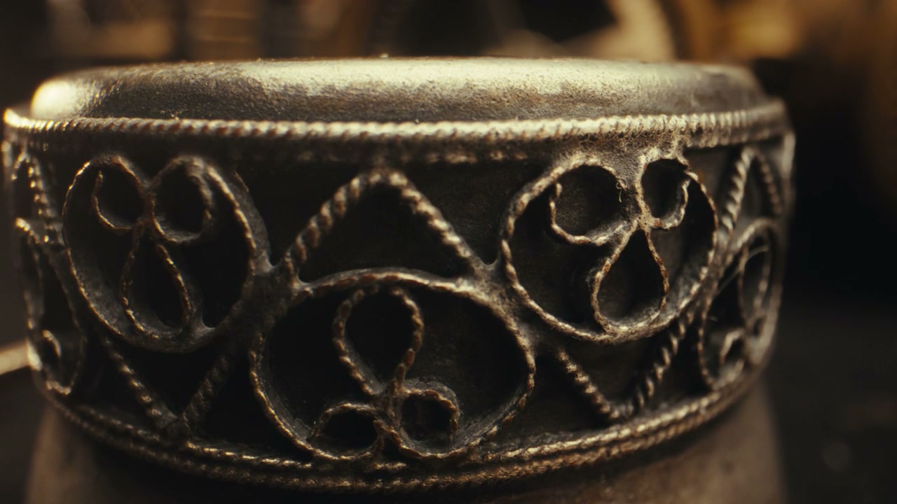 Intricate Metal Filigree Pattern