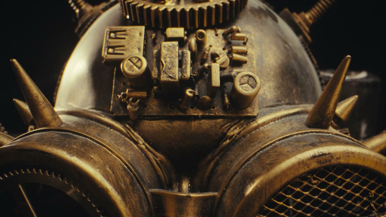 Intricate Steampunk Mechanism Close Up