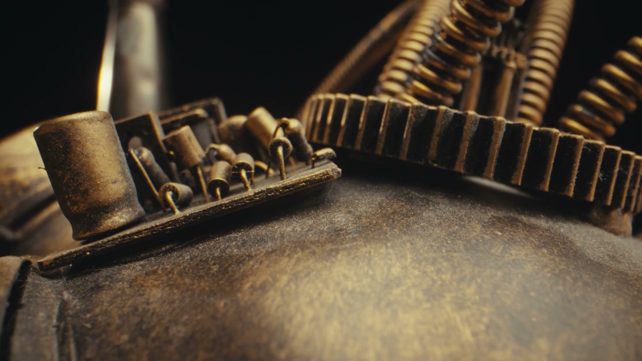 Intricate Vintage Metal Gears and Components