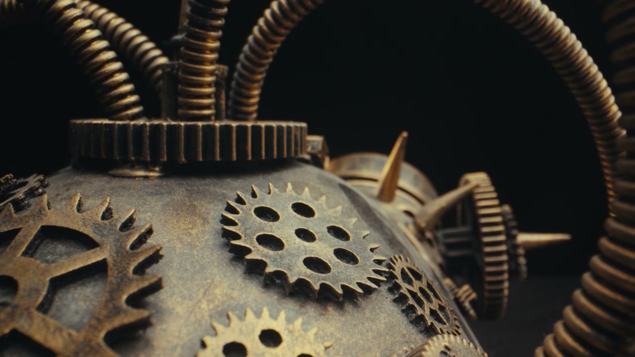 Vintage Metal Gears and Steampunk Machinery