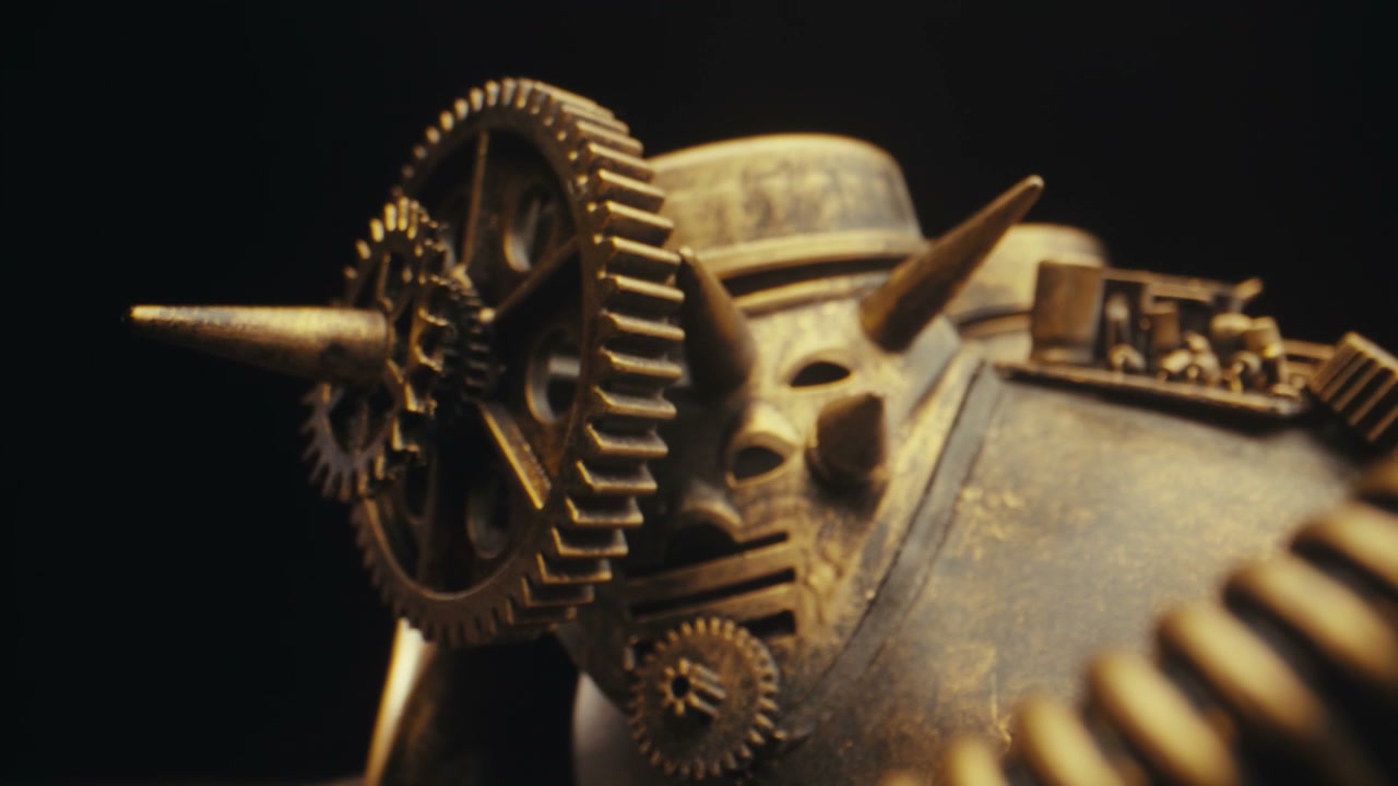 Steampunk Rhinoceros Head Sculpture