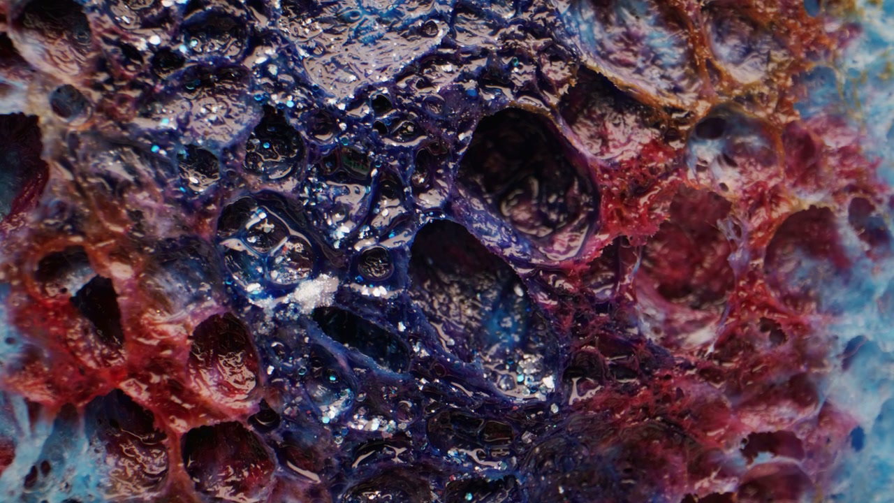 Glittering Blue and Red Abstract Surface