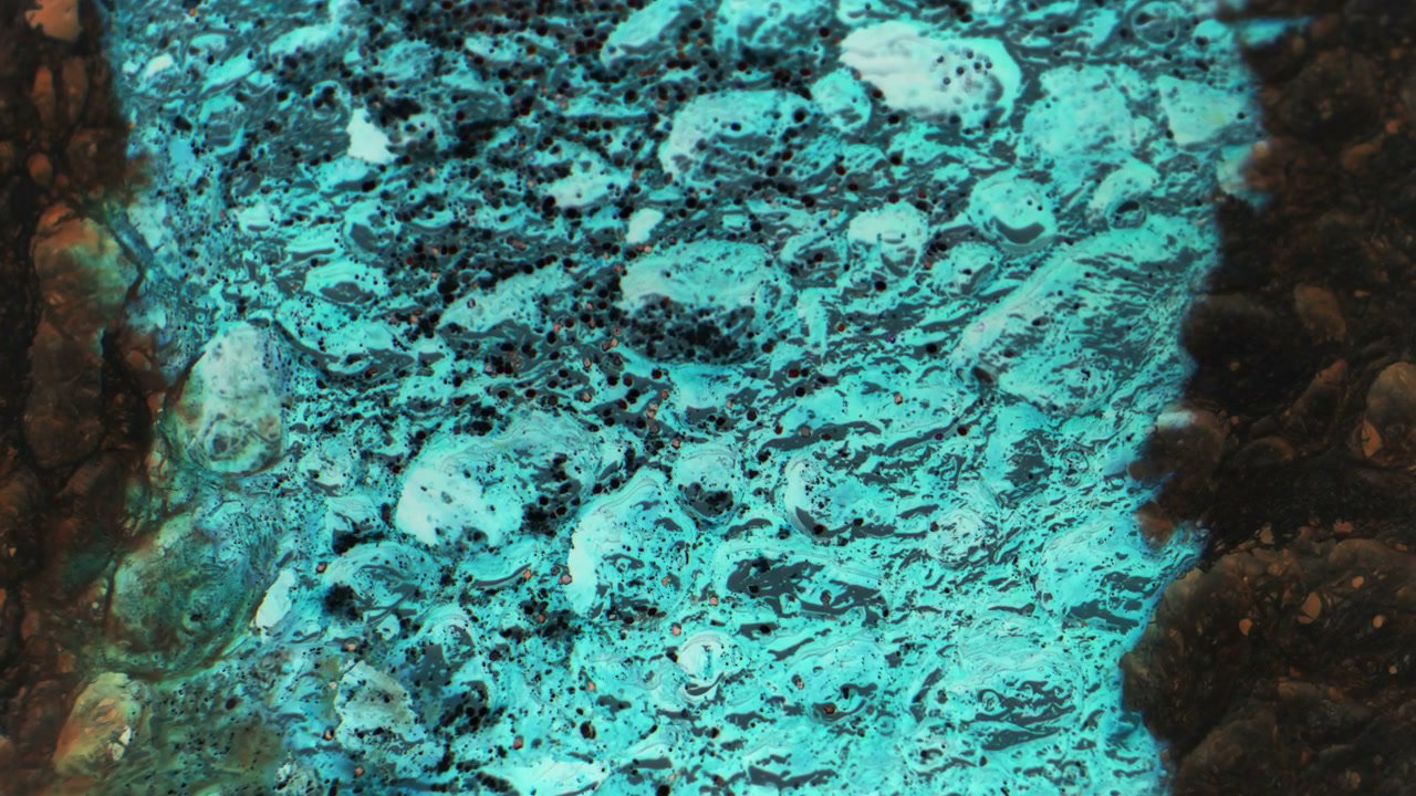 Dynamic Cyan Liquid Surface Texture