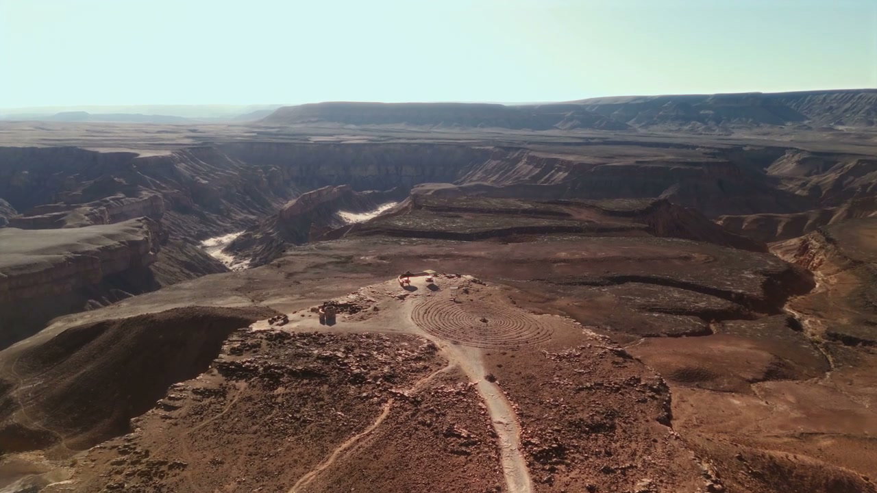 African Desert Canyon Aerial View