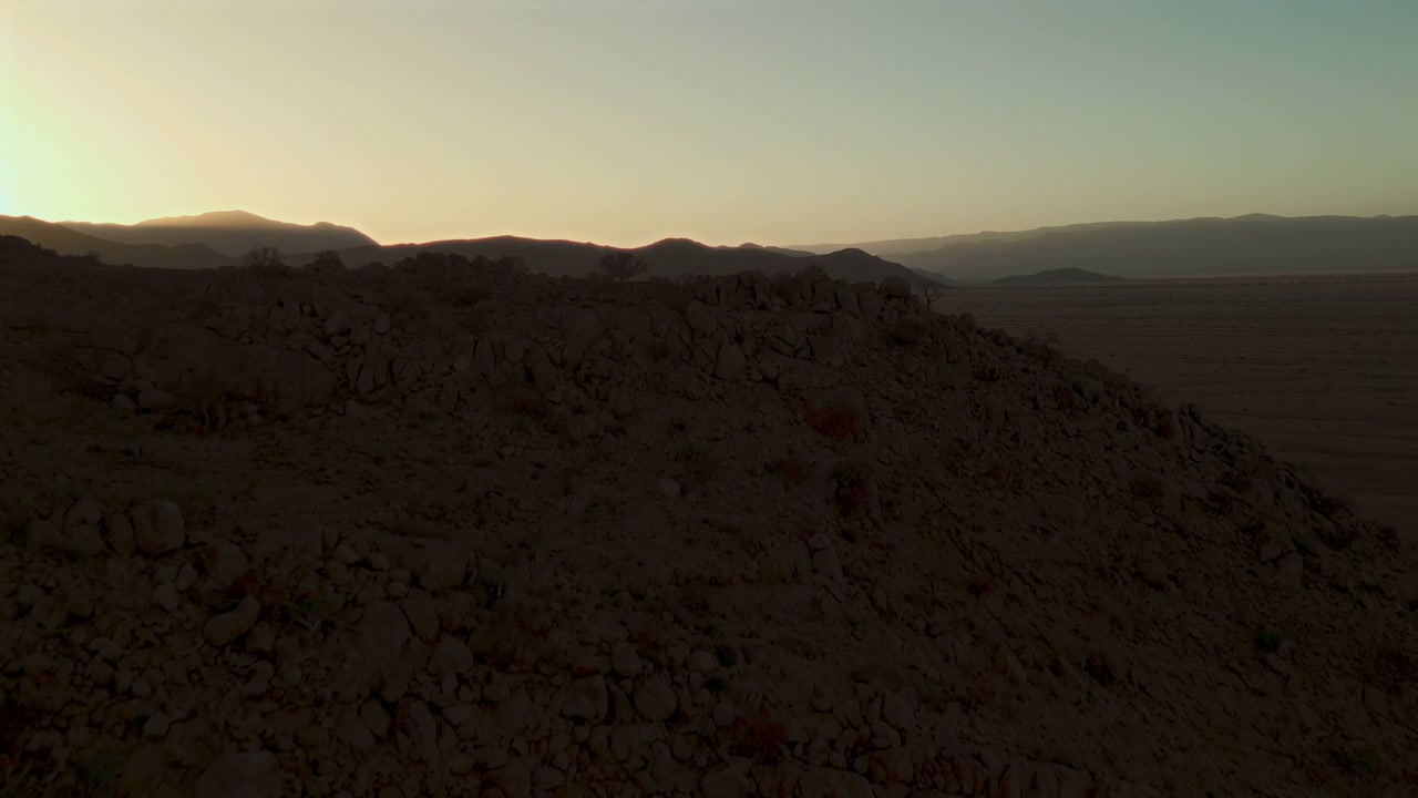 Golden Hour Over African Desert Hills