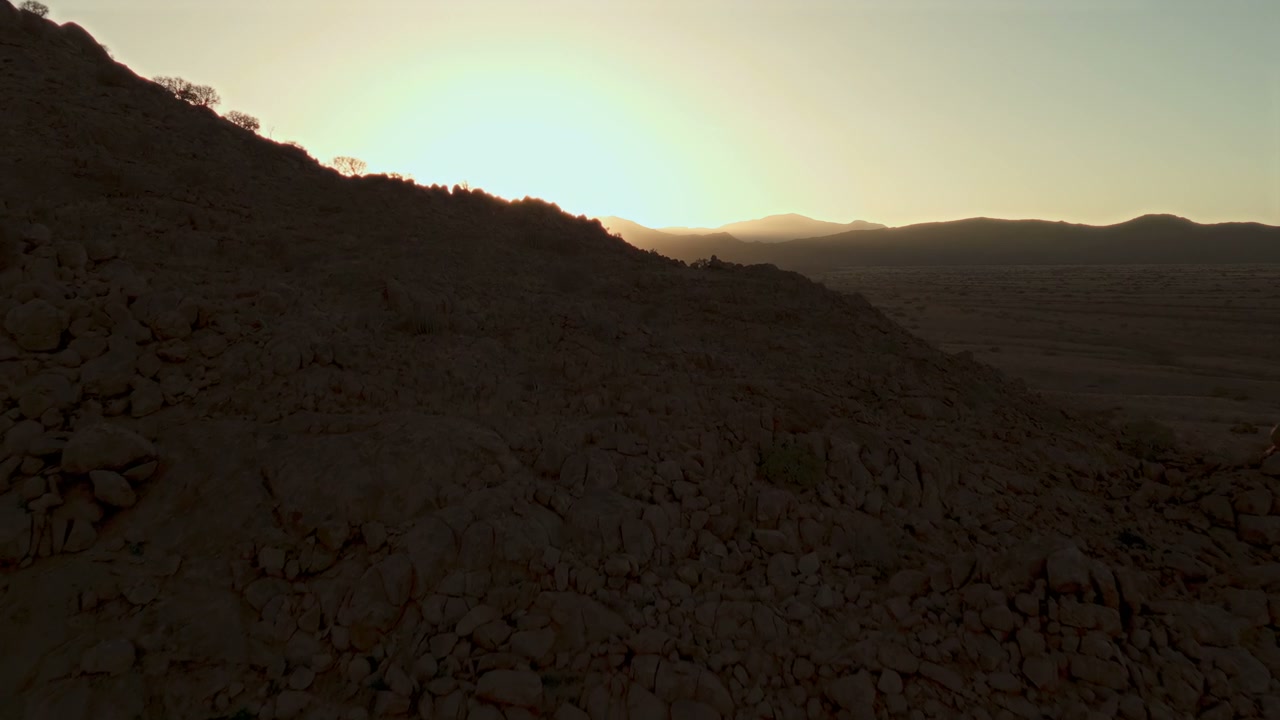 Sunset Over African Desert Landscape