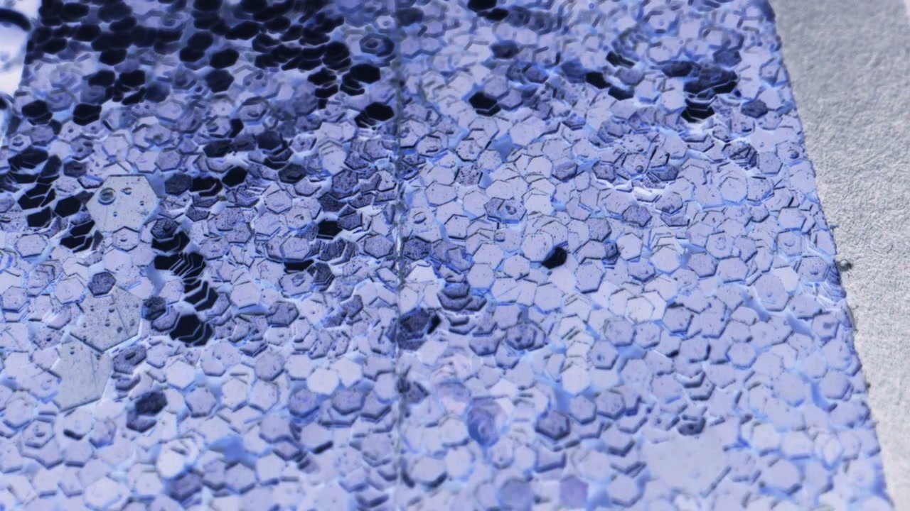 Abstract Blue Glitter Flowing Pattern