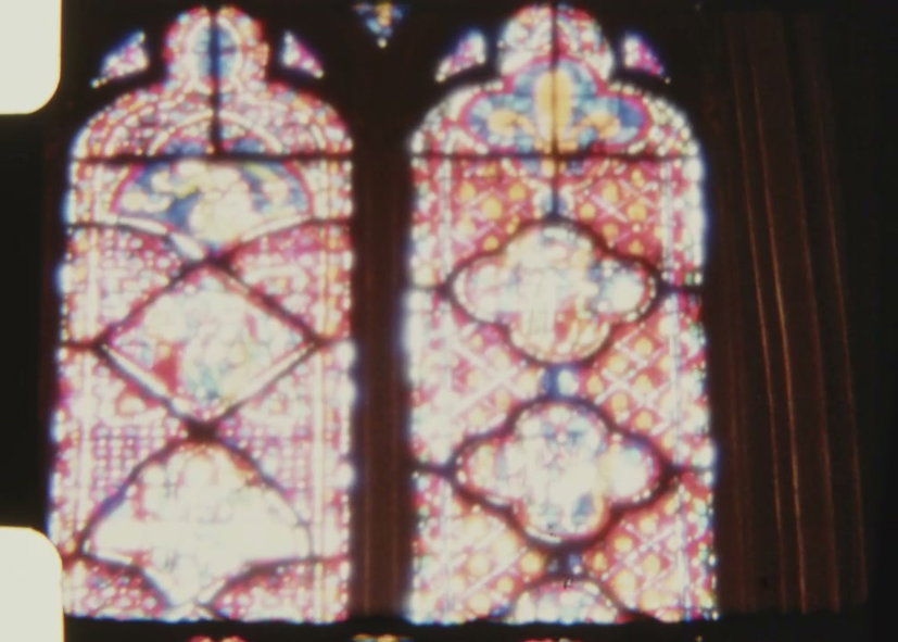 Stained Glass Window in a Dark Church • Stock Video on Uppbeat